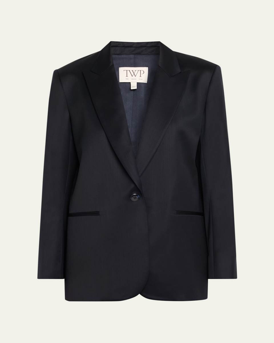 Girl Boy Girl Satin-Faced Wool Blaz